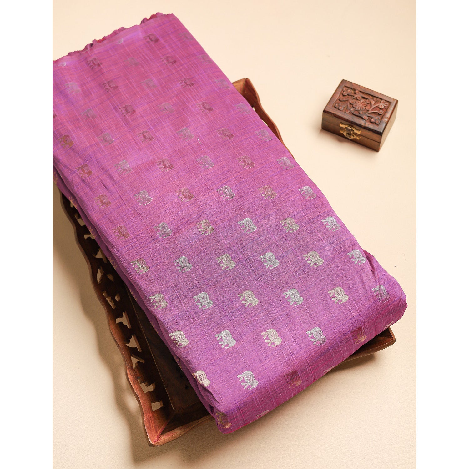 SEMI TUSSAR BROCADE FABRIC