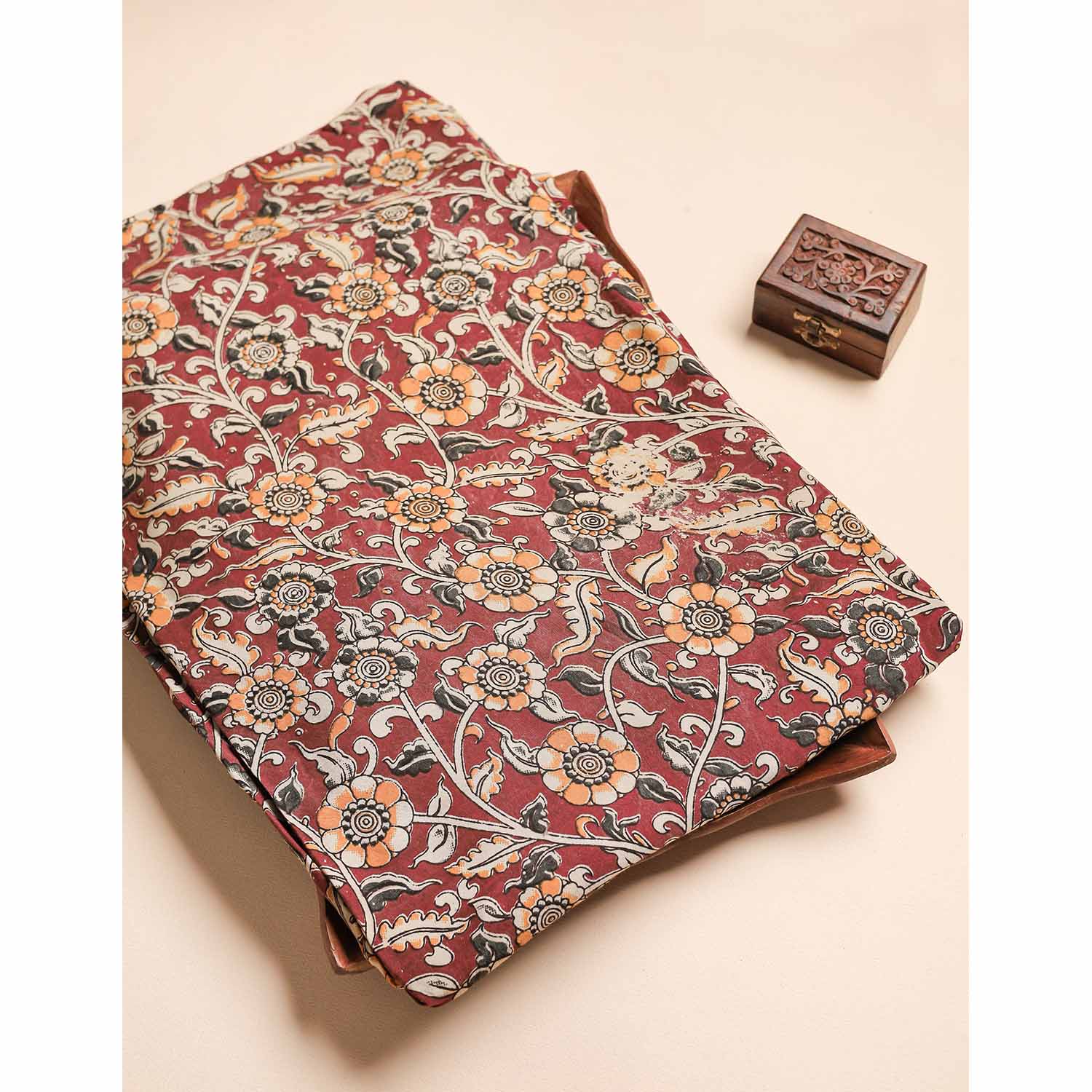 ASSAM SILK KALAMKARI FABRIC