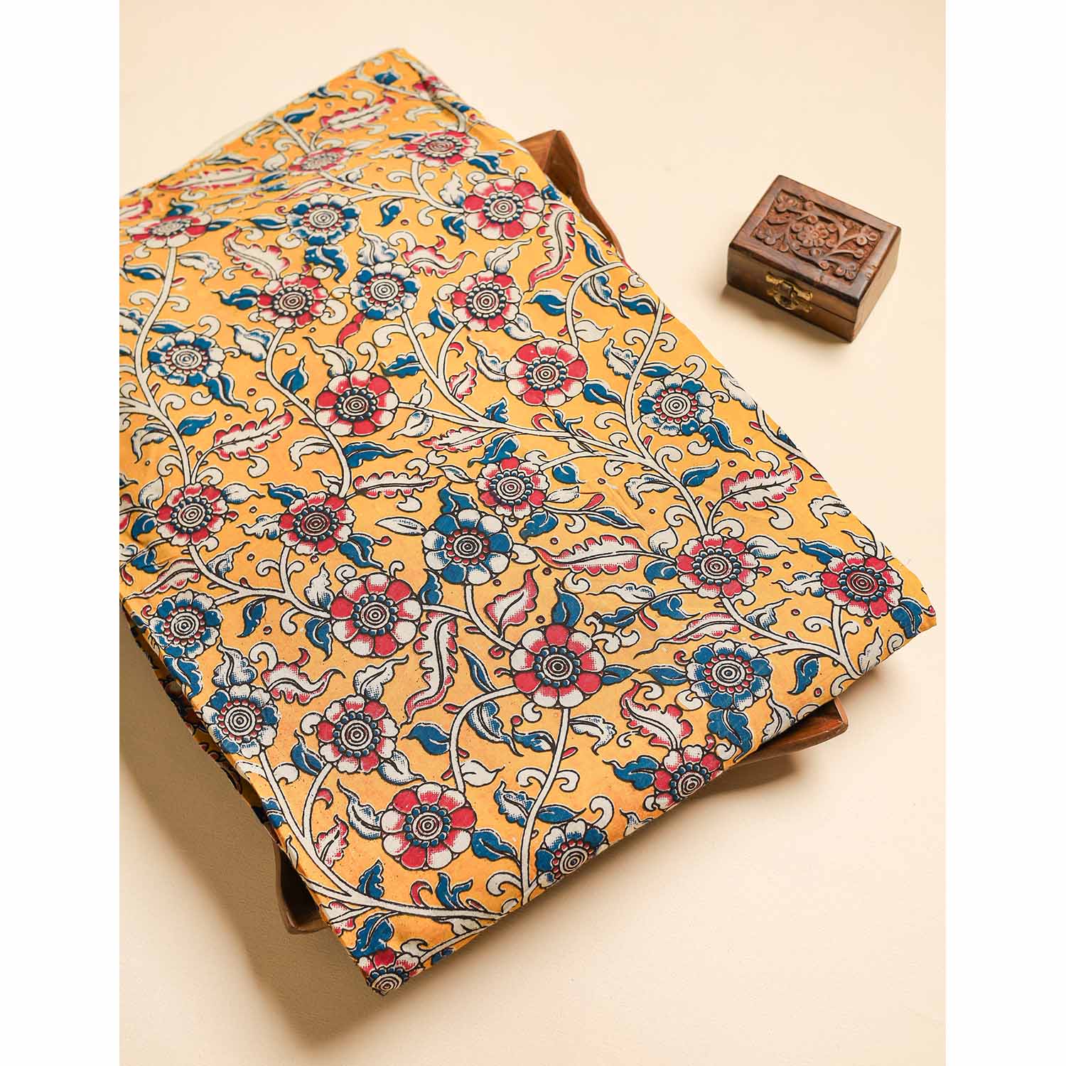 ASSAM SILK KALAMKARI FABRIC