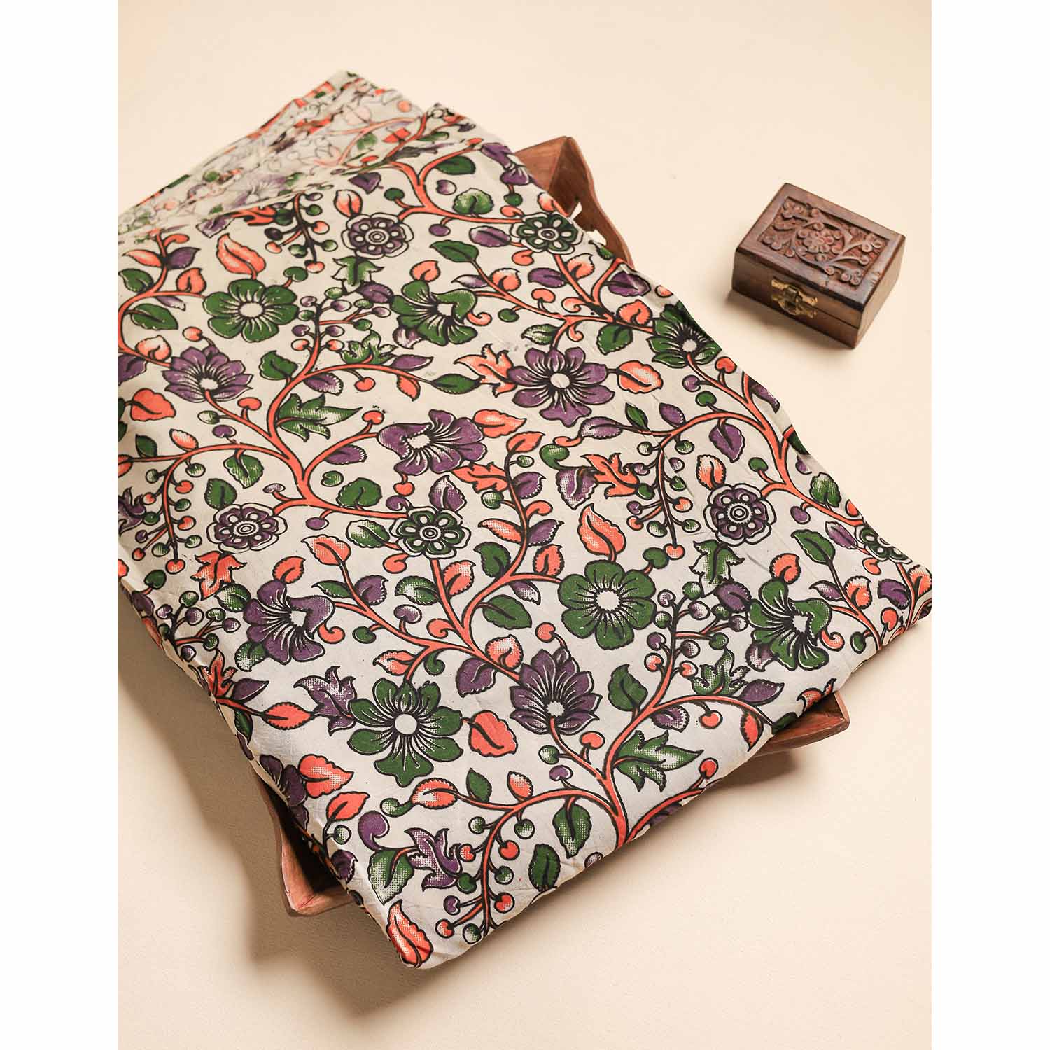 ASSAM SILK KALAMKARI FABRIC