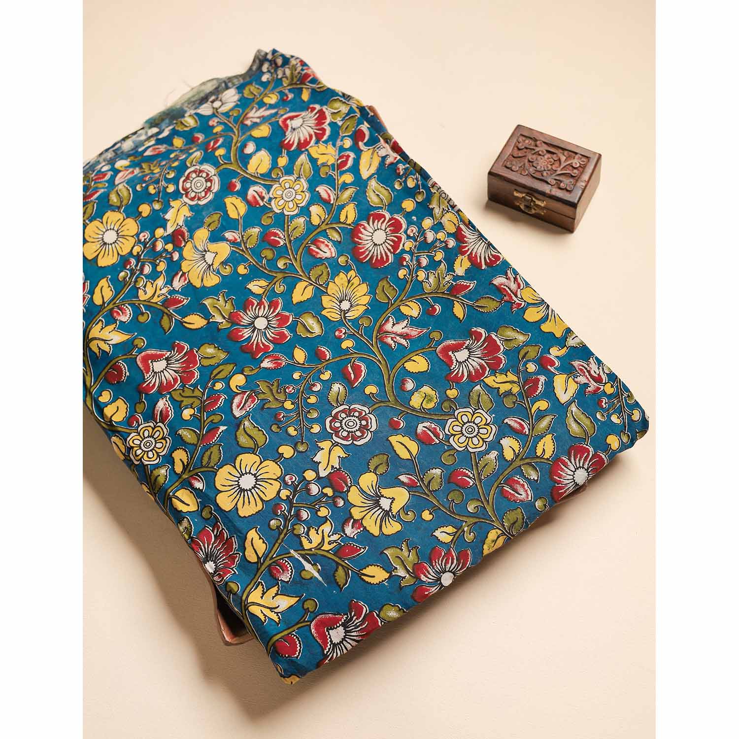 ASSAM SILK KALAMKARI FABRIC