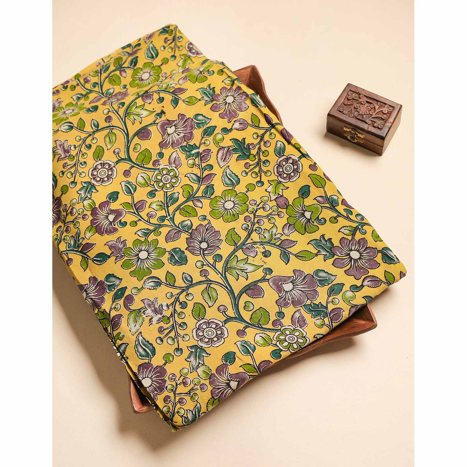 ASSAM SILK KALAMKARI FABRIC