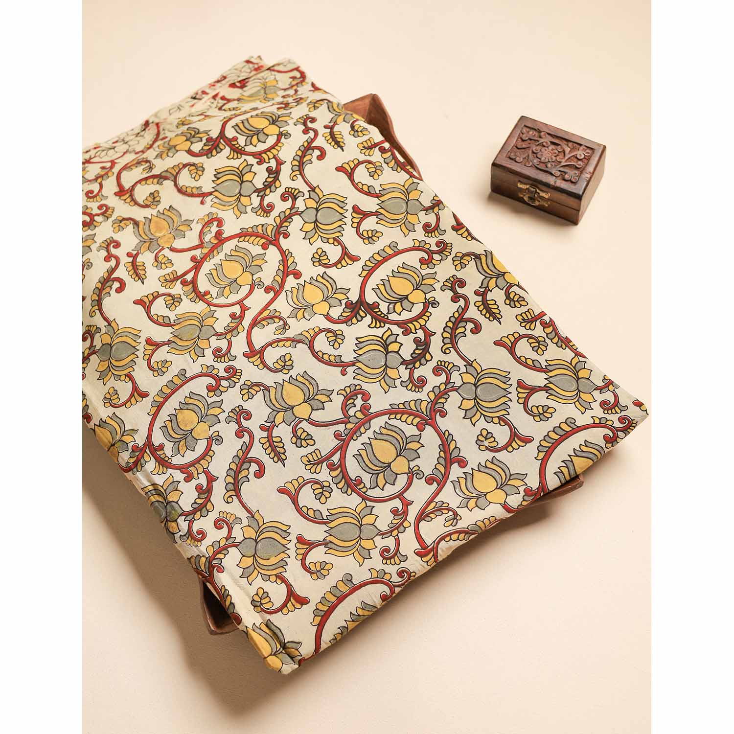 ASSAM SILK KALAMKARI FABRIC