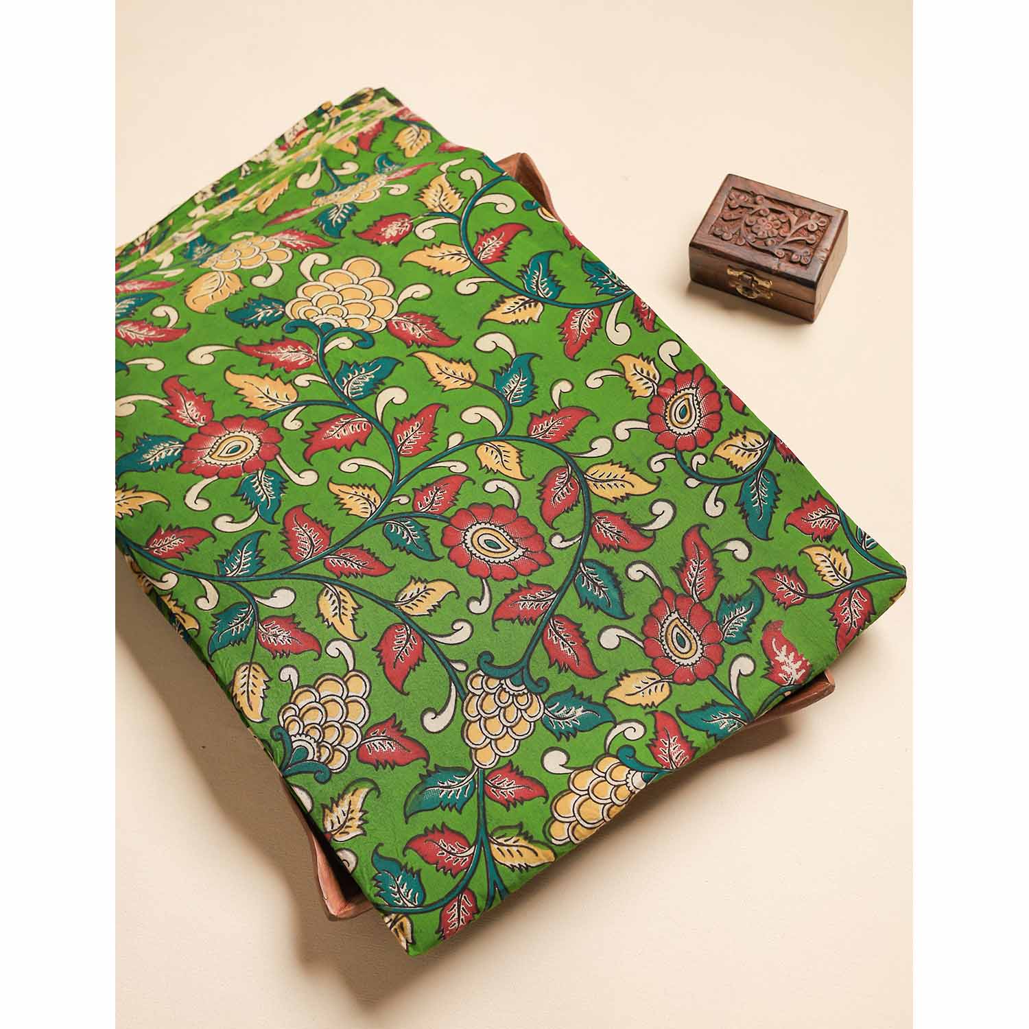 ASSAM SILK KALAMKARI FABRIC