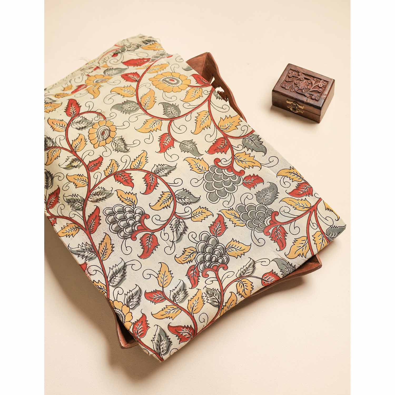 ASSAM SILK KALAMKARI FABRIC