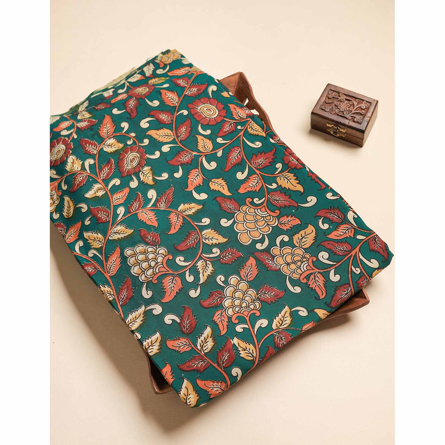 ASSAM SILK KALAMKARI FABRIC