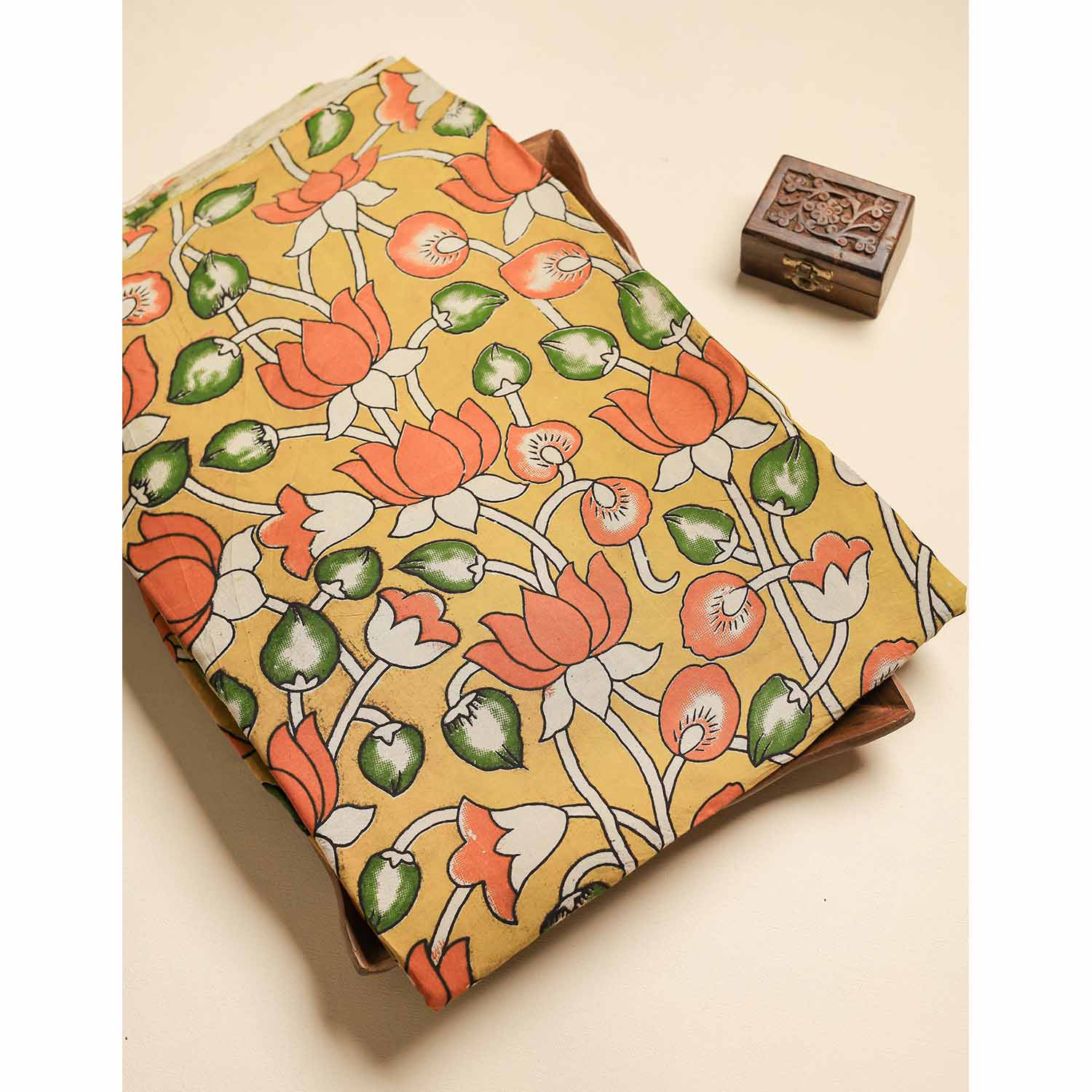 ASSAM SILK KALAMKARI FABRIC