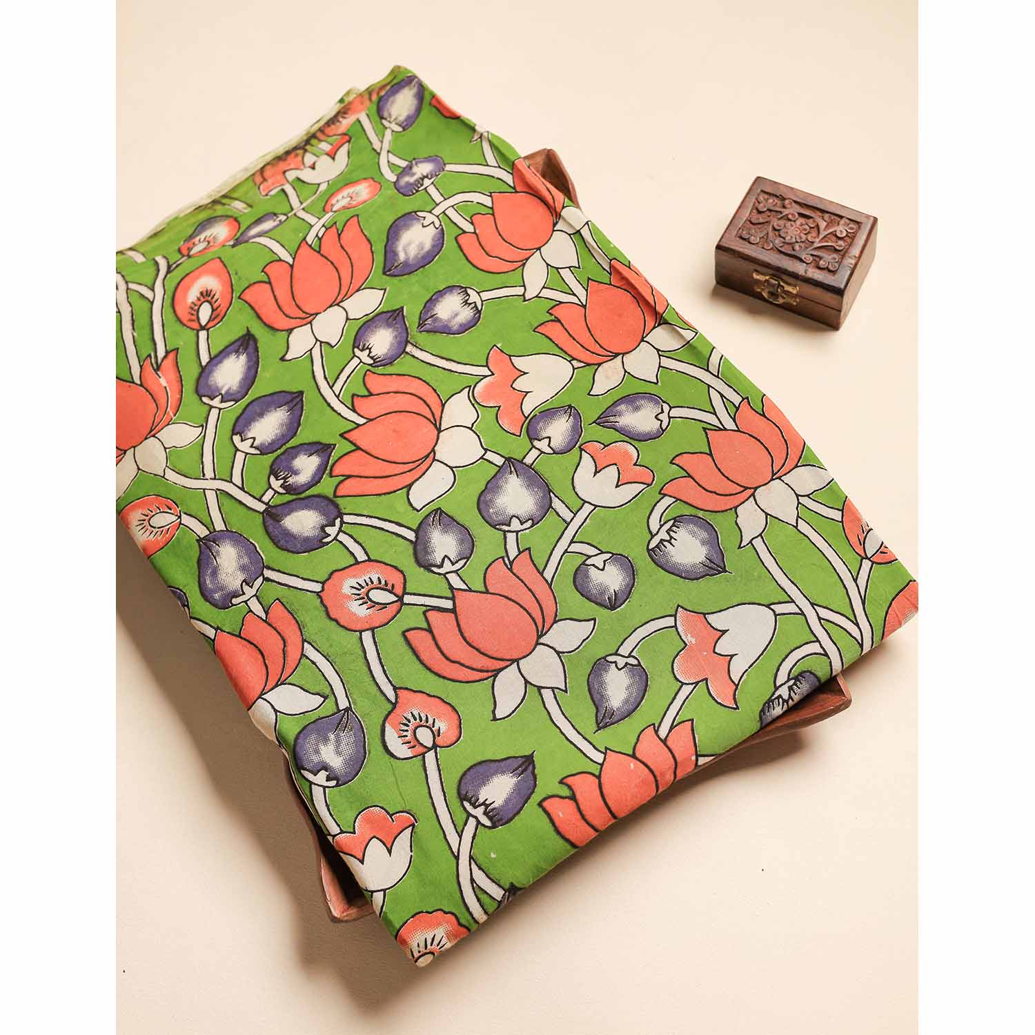 ASSAM SILK KALAMKARI FABRIC