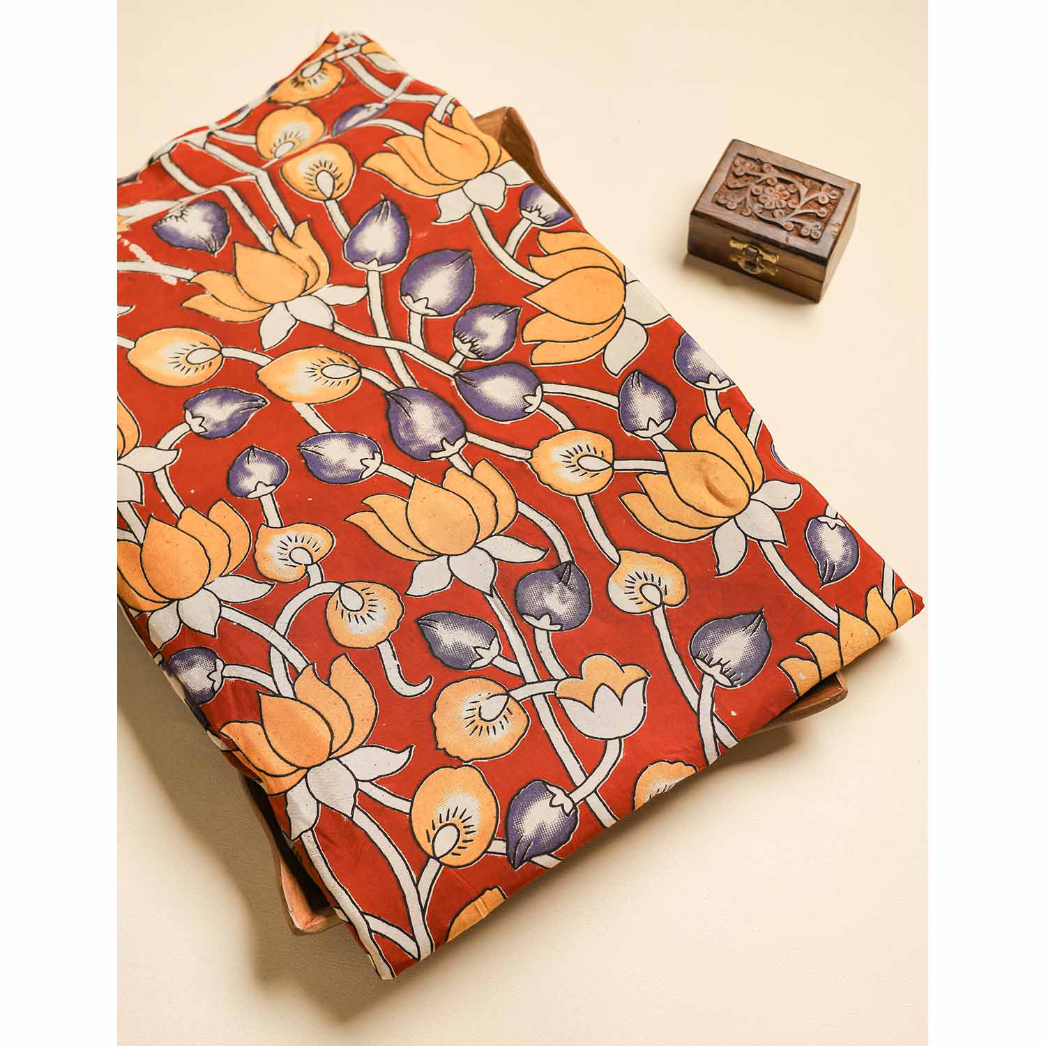 ASSAM SILK KALAMKARI FABRIC