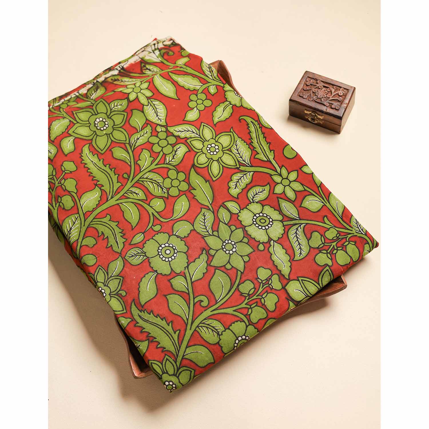 ASSAM SILK KALAMKARI FABRIC