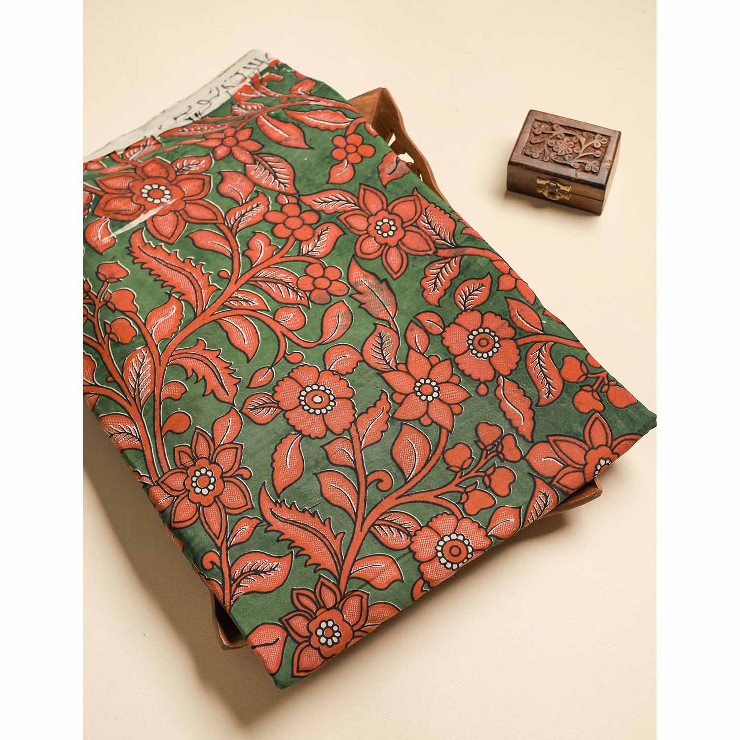 ASSAM SILK KALAMKARI FABRIC