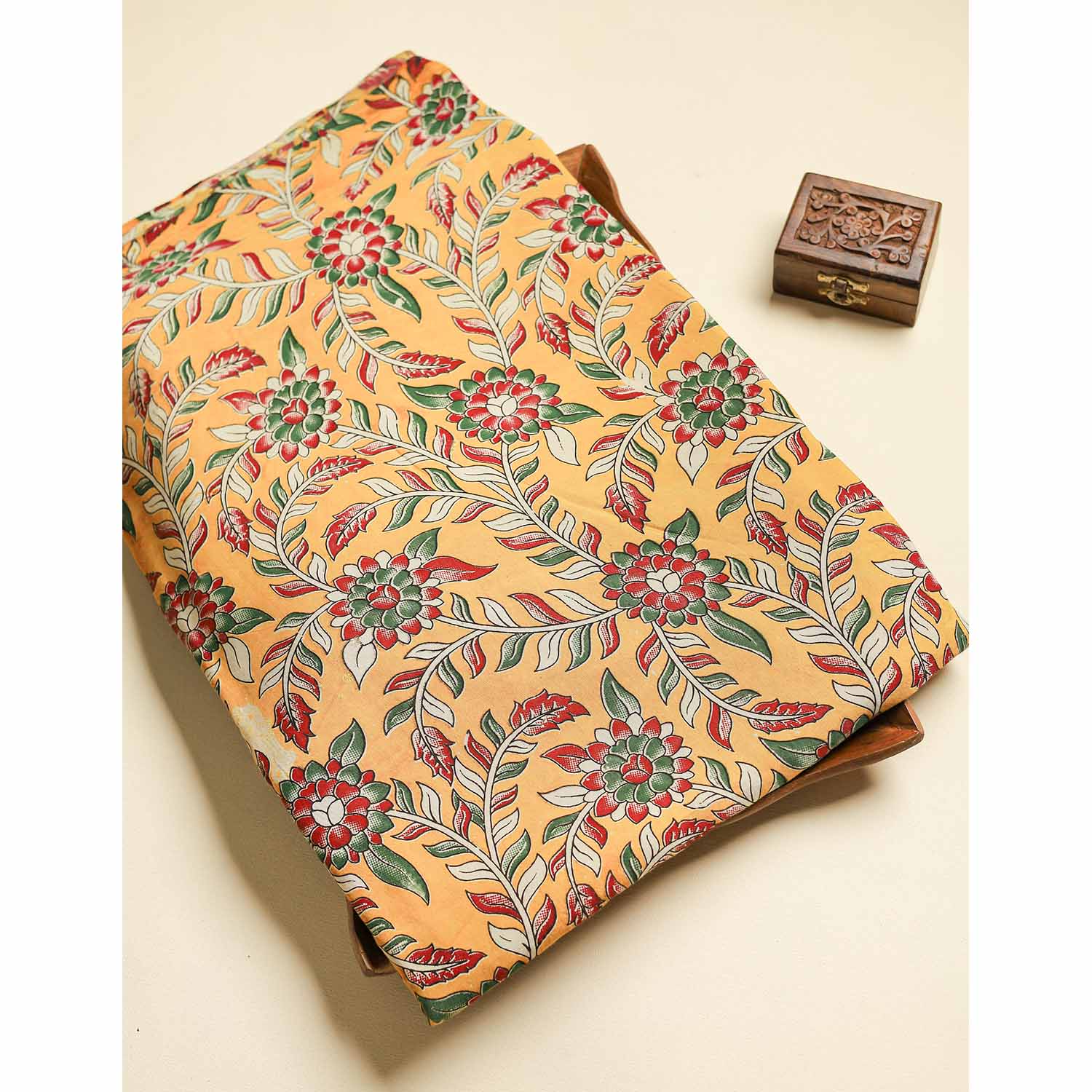 ASSAM SILK KALAMKARI FABRIC