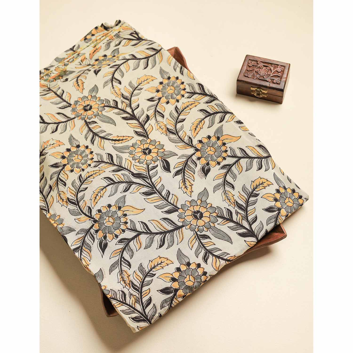 ASSAM SILK KALAMKARI FABRIC