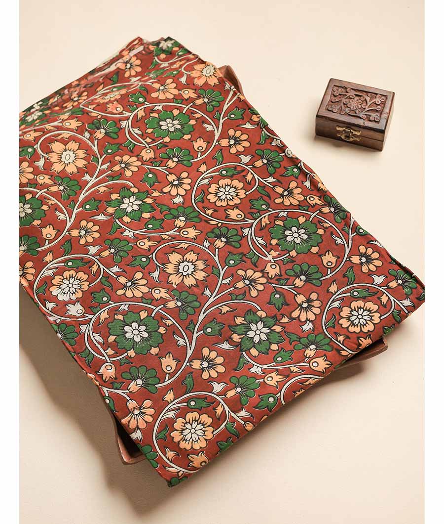 ASSAM SILK KALAMKARI FABRIC