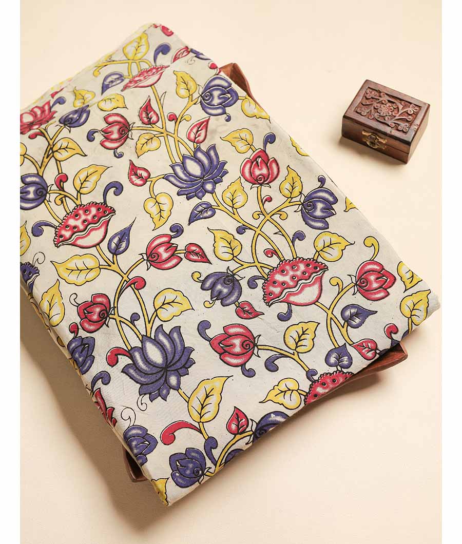 ASSAM SILK KALAMKARI FABRIC