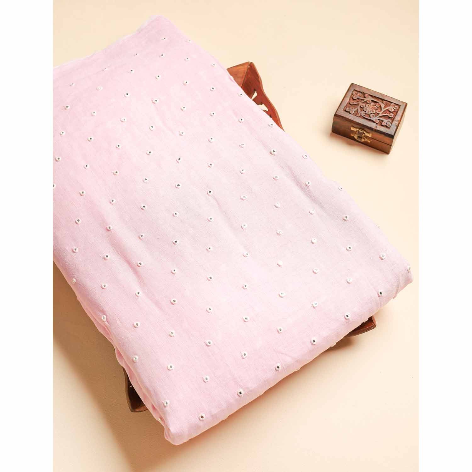 PURE LEE LINEN MIRROR WORK FABRIC