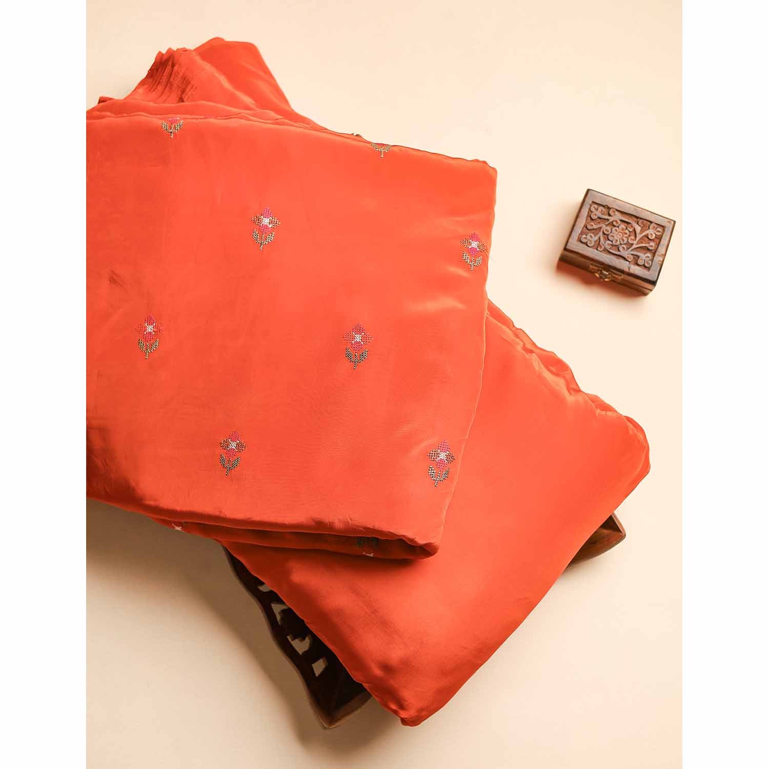 CREPE SILK EMBROIDERED & PLAIN FABRICS