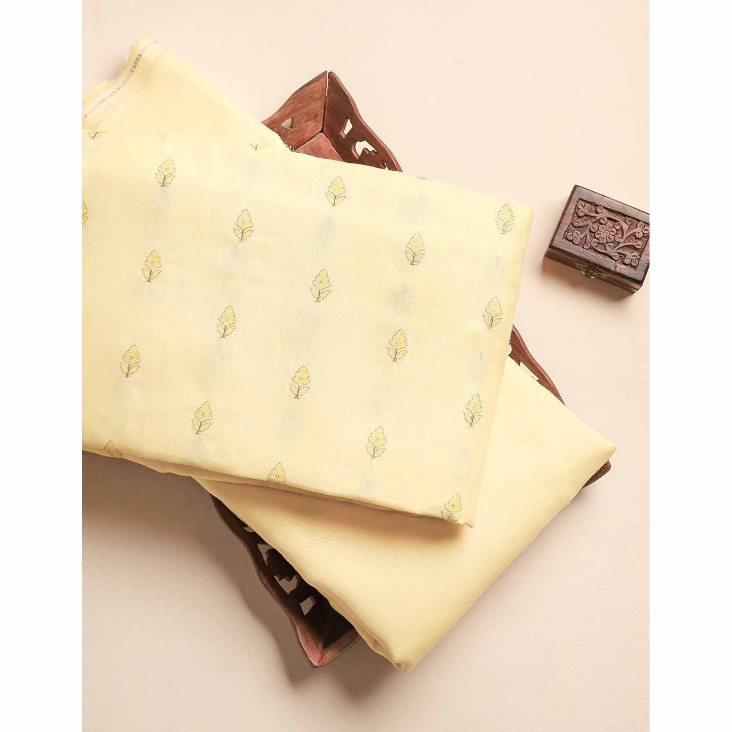 SEMI LINEN EMBROIDERED & PLAIN FABRICS