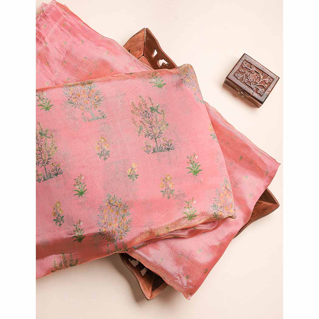 MALAI TISSUE SILK PRINTED FABRIC