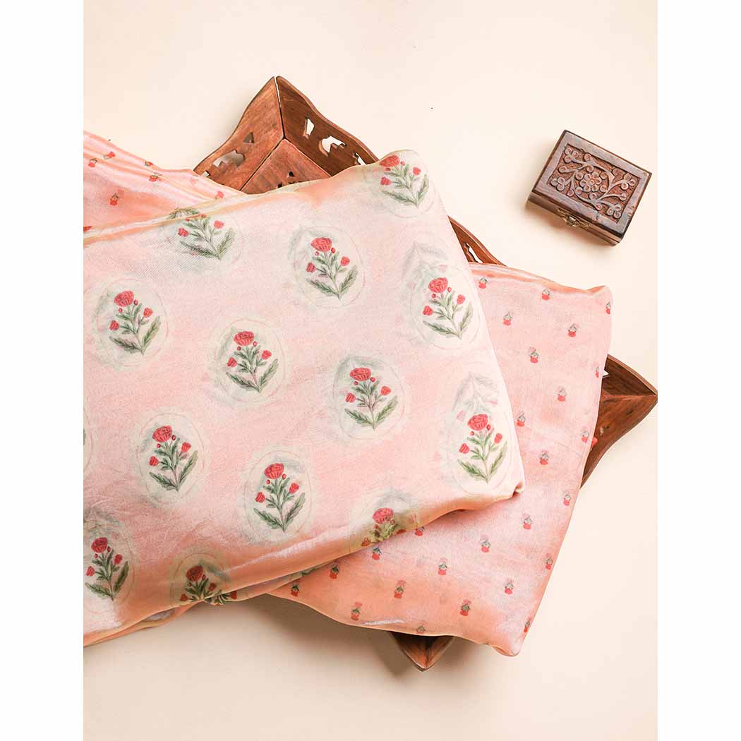 MALAI TISSUE SILK PRINTED FABRIC