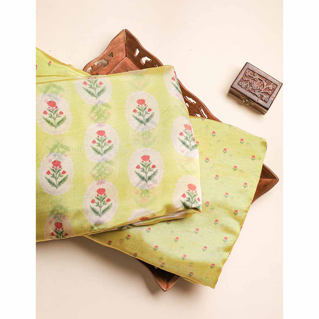 MALAI TISSUE SILK PRINTED FABRIC