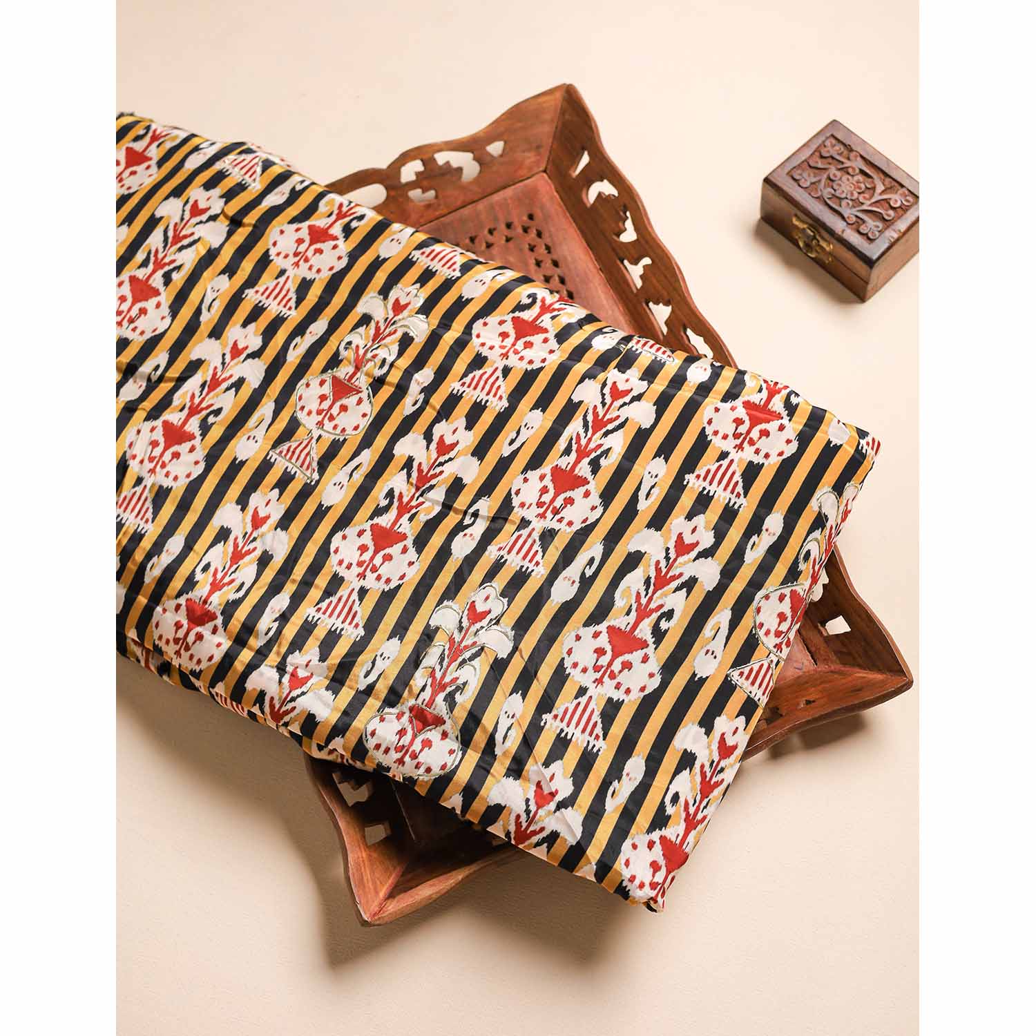 CREPE SILK FOIL PRINT FABRIC