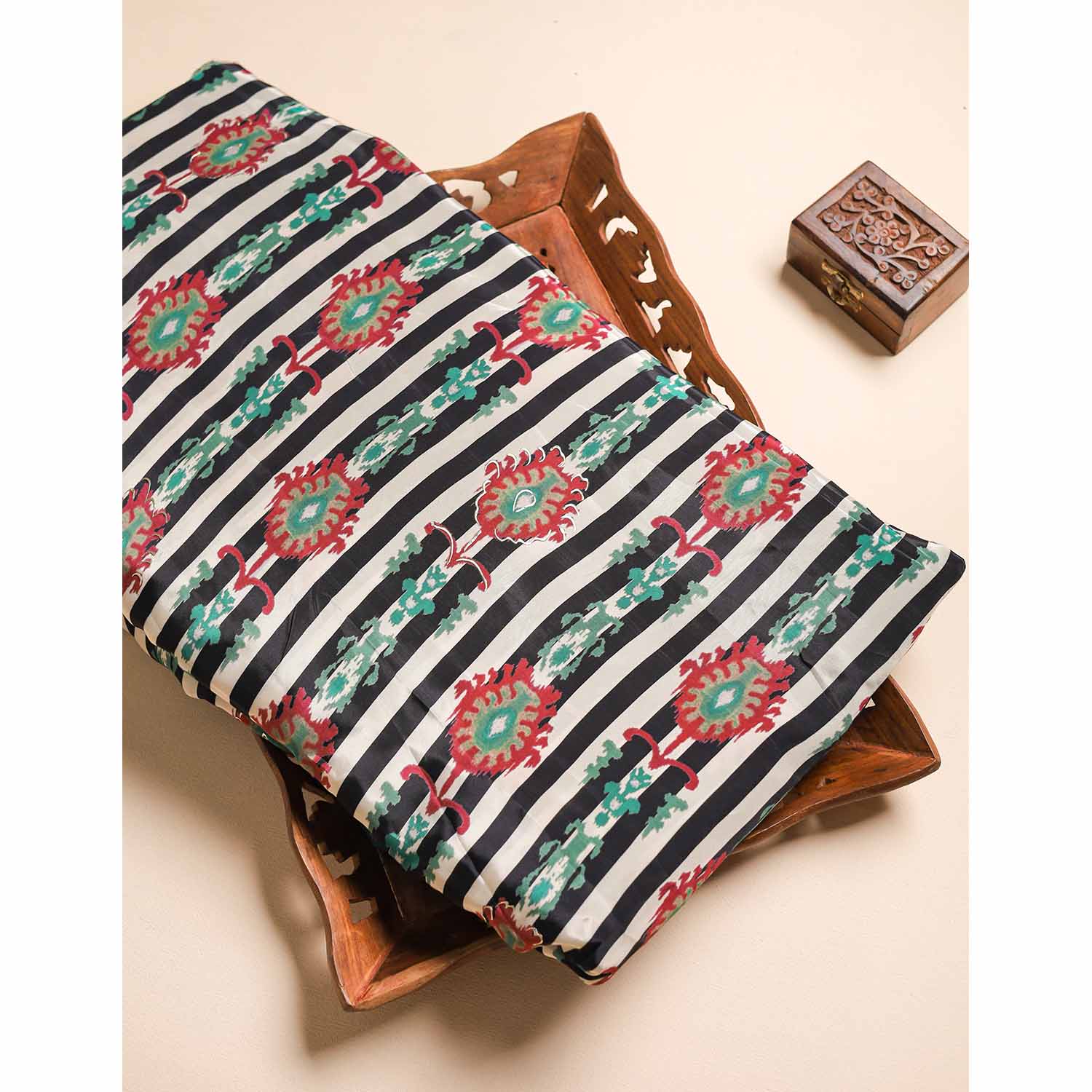 CREPE SILK FOIL PRINT FABRIC