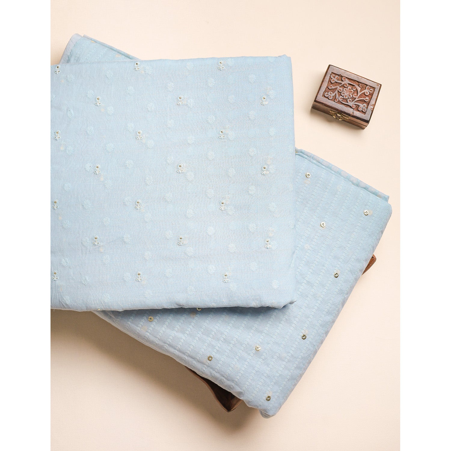 PURE COTTON JACQUARD EMBROIDERED FABRICS