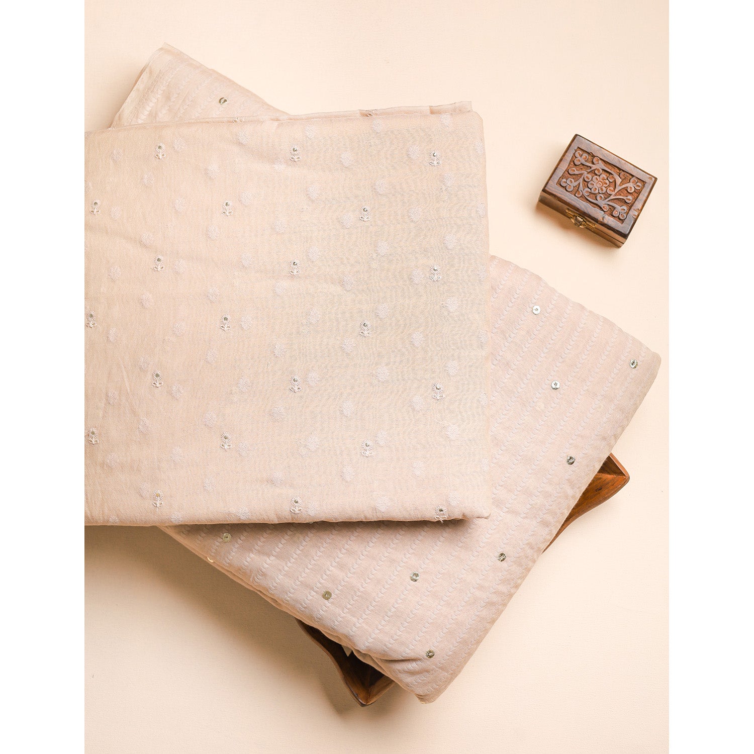 PURE COTTON JACQUARD EMBROIDERED FABRICS