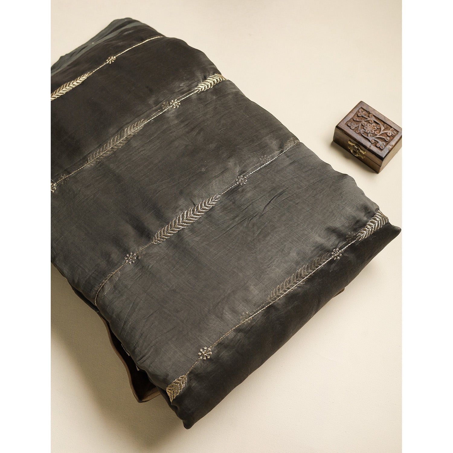 MUL CHANDERI EMBROIDERED FABRICS