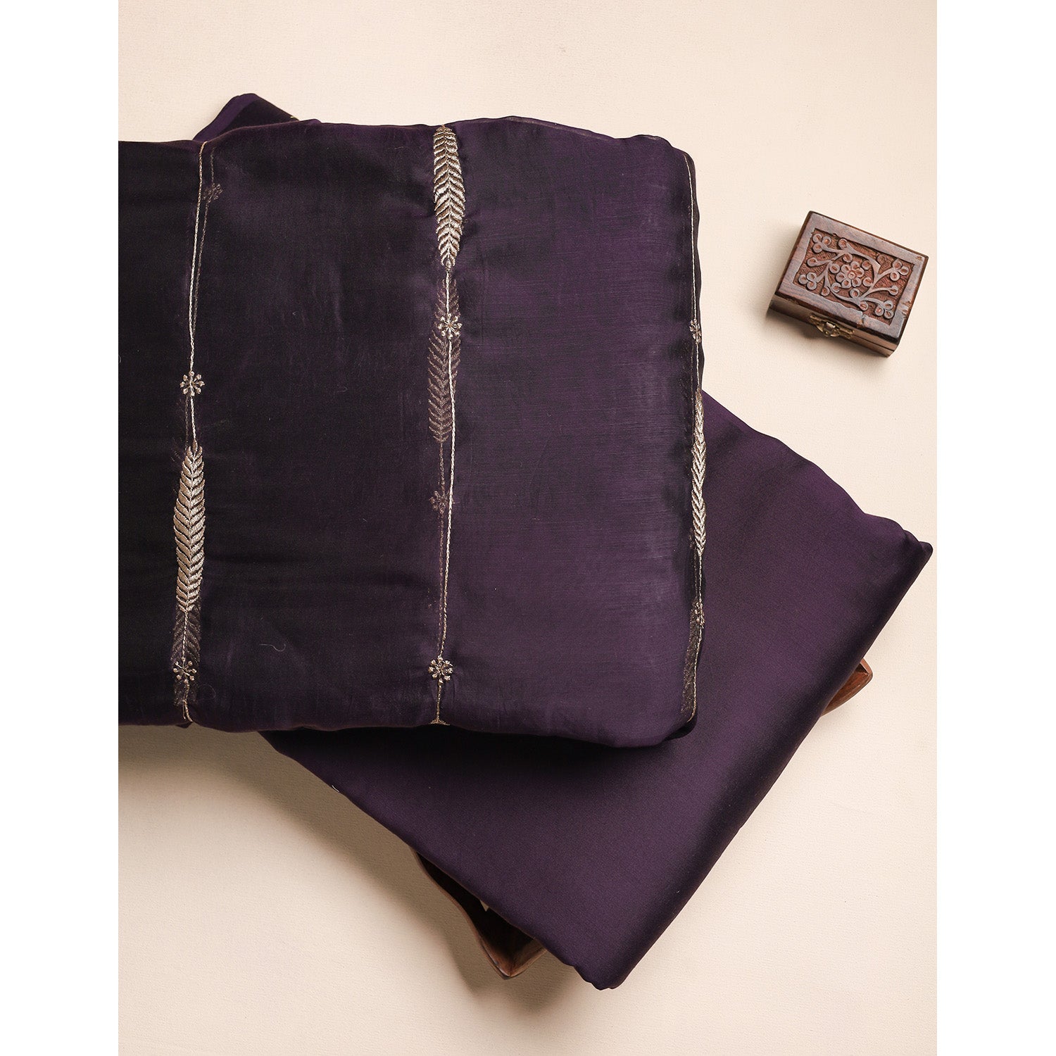 MUL CHANDERI EMBROIDERED & PLAIN FABRICS