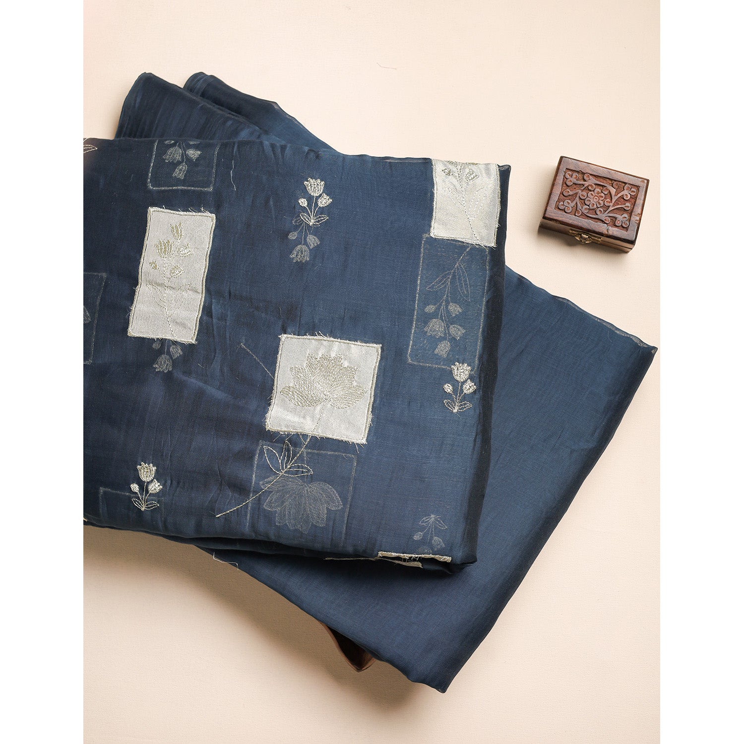 MUL CHANDERI EMBROIDERED & PLAIN FABRICS