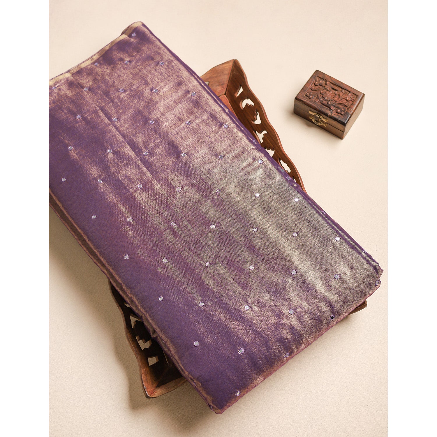 TISSUE MIRROR WORK FABRIC