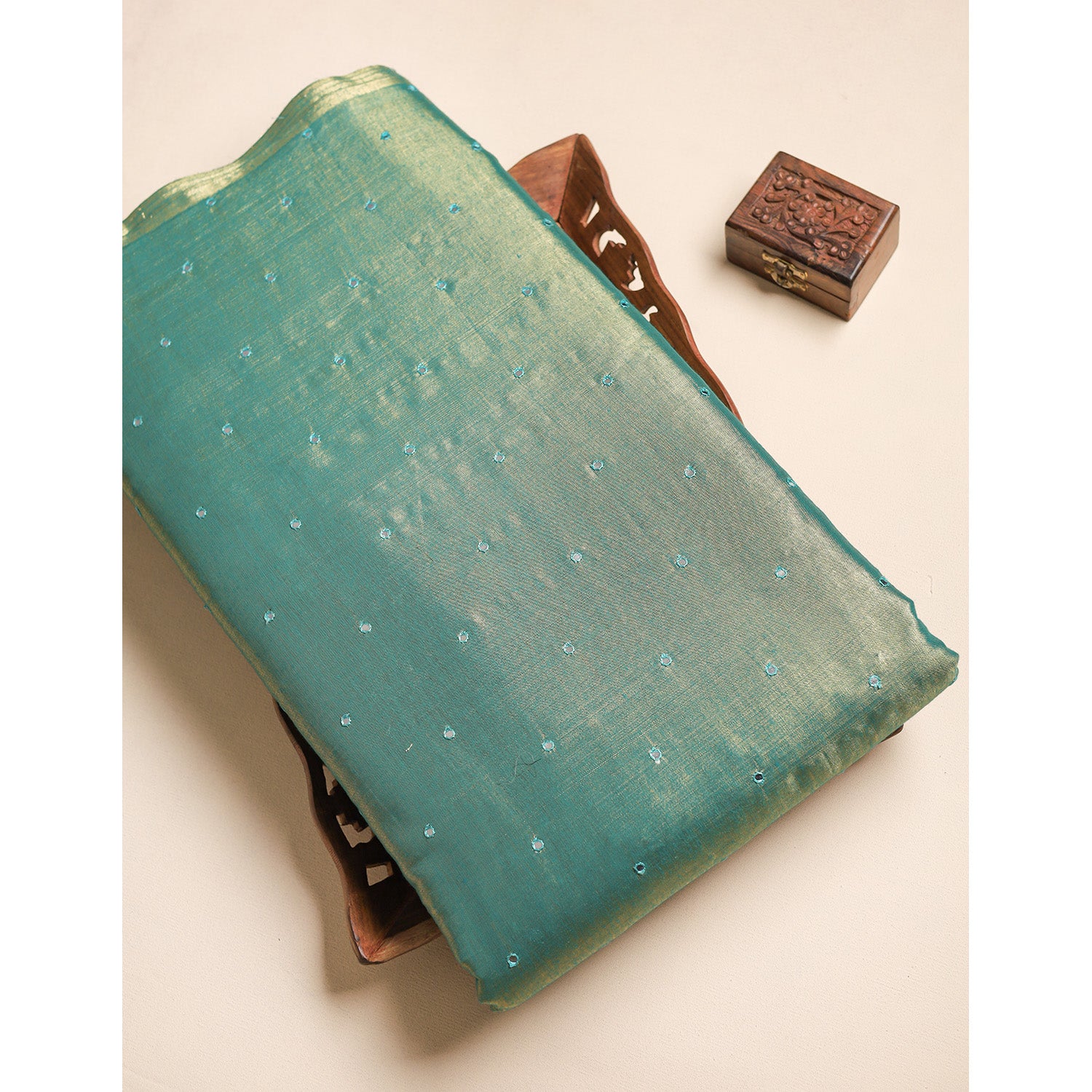 TISSUE MIRROR WORK FABRIC