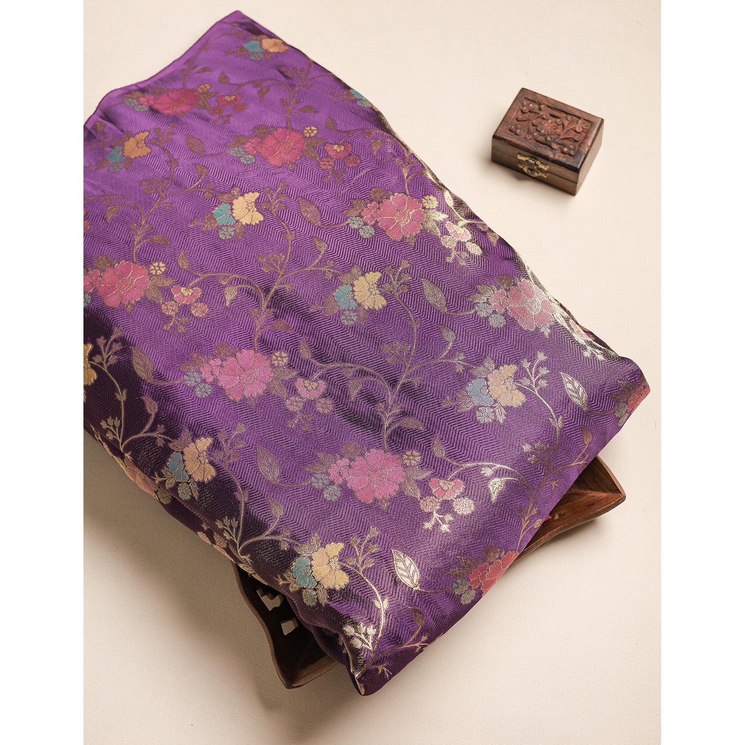 PURE SILK MULTI JACQUARD FABRIC