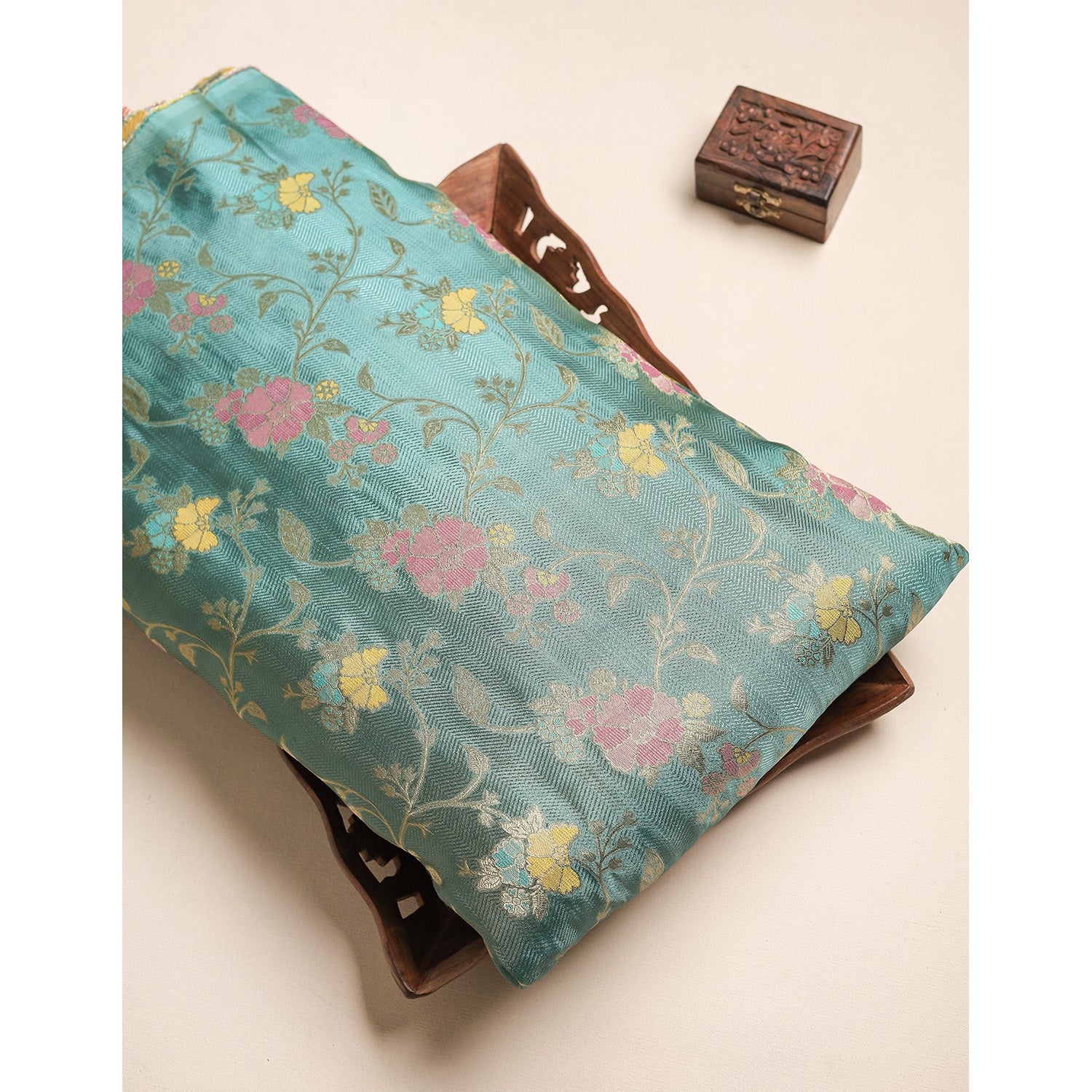 PURE SILK MULTI JACQUARD FABRIC