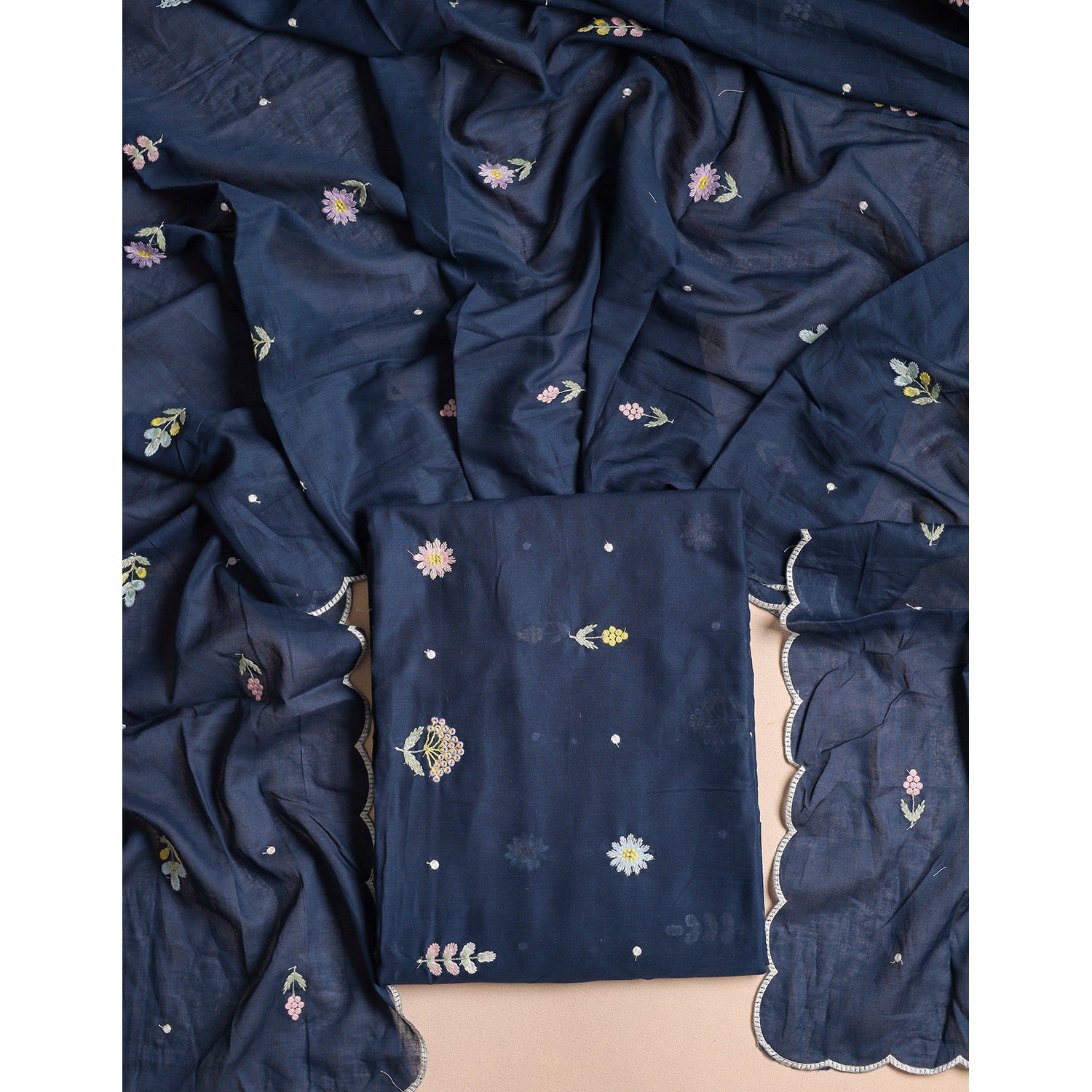 PURE COTTON EMBROIDERED 2 PIECE SET