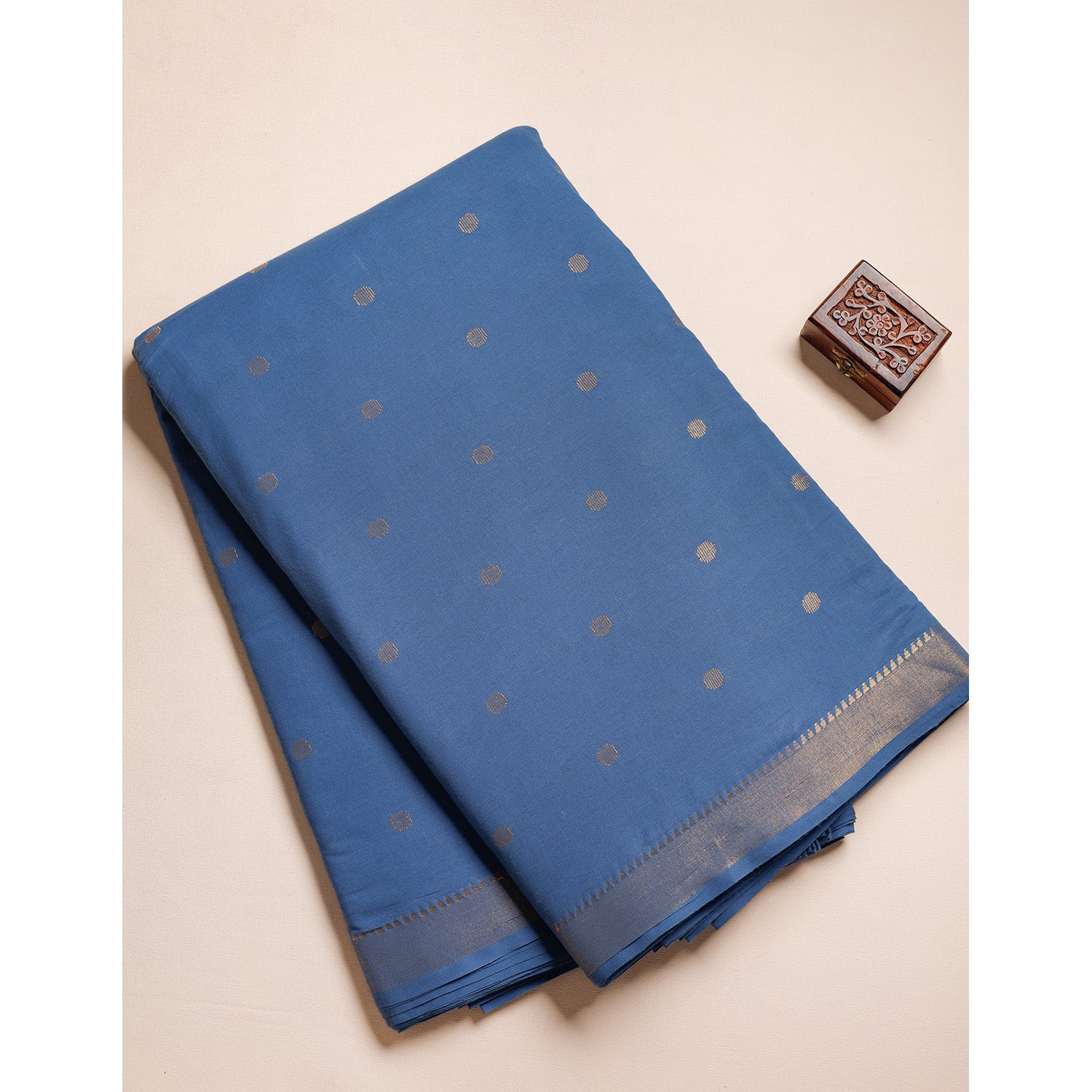 COTTON WOVEN LUREX BORDER FABRIC