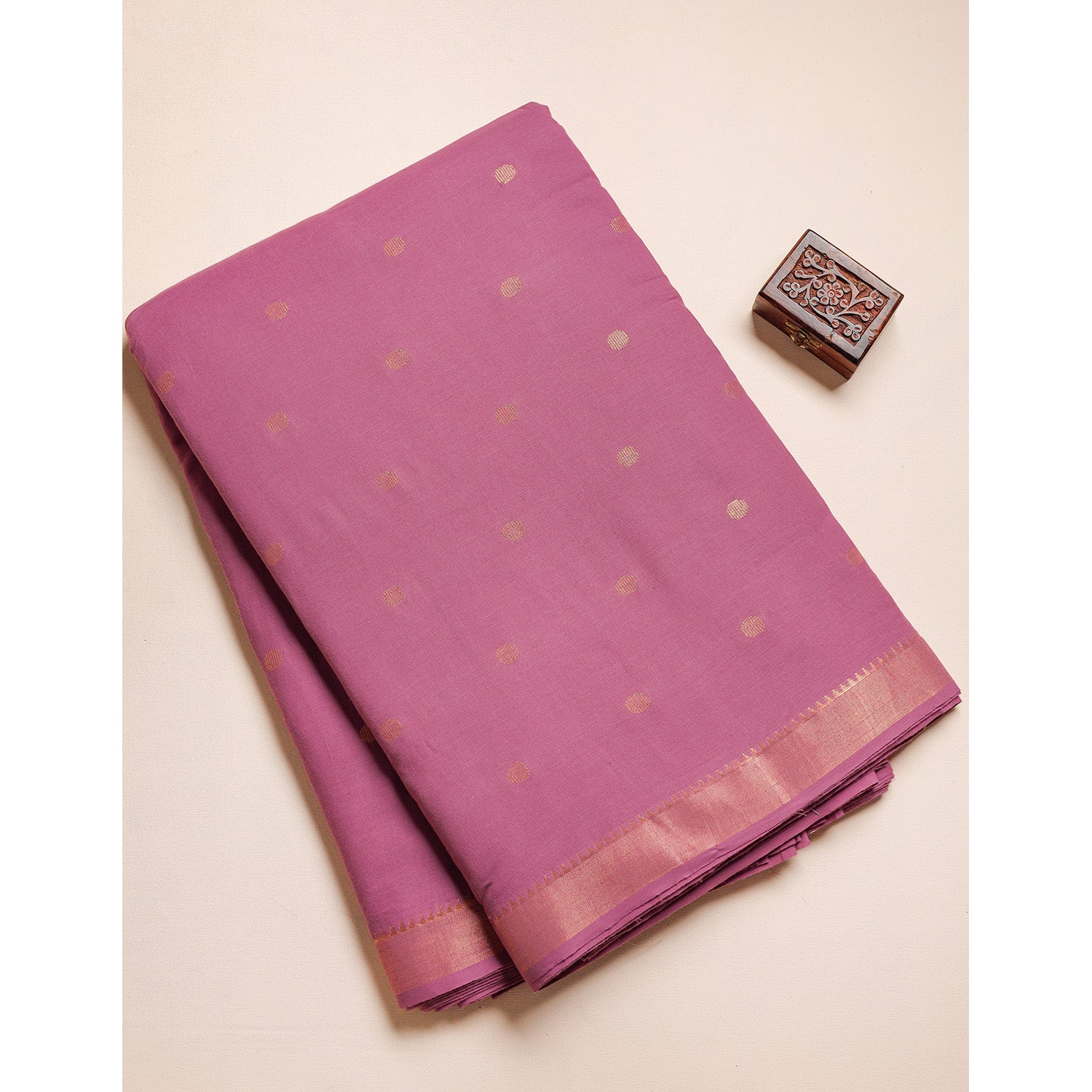 COTTON WOVEN LUREX BORDER FABRIC