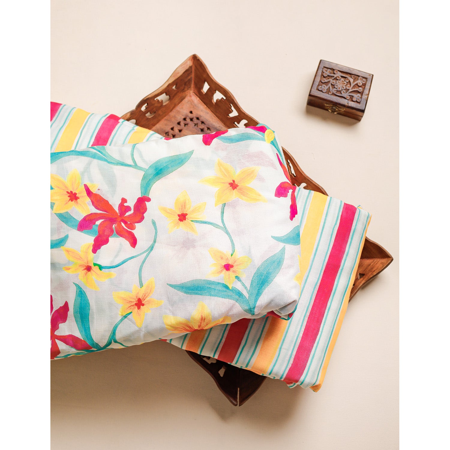 PURE LINEN SILK PRINTED FABRICS