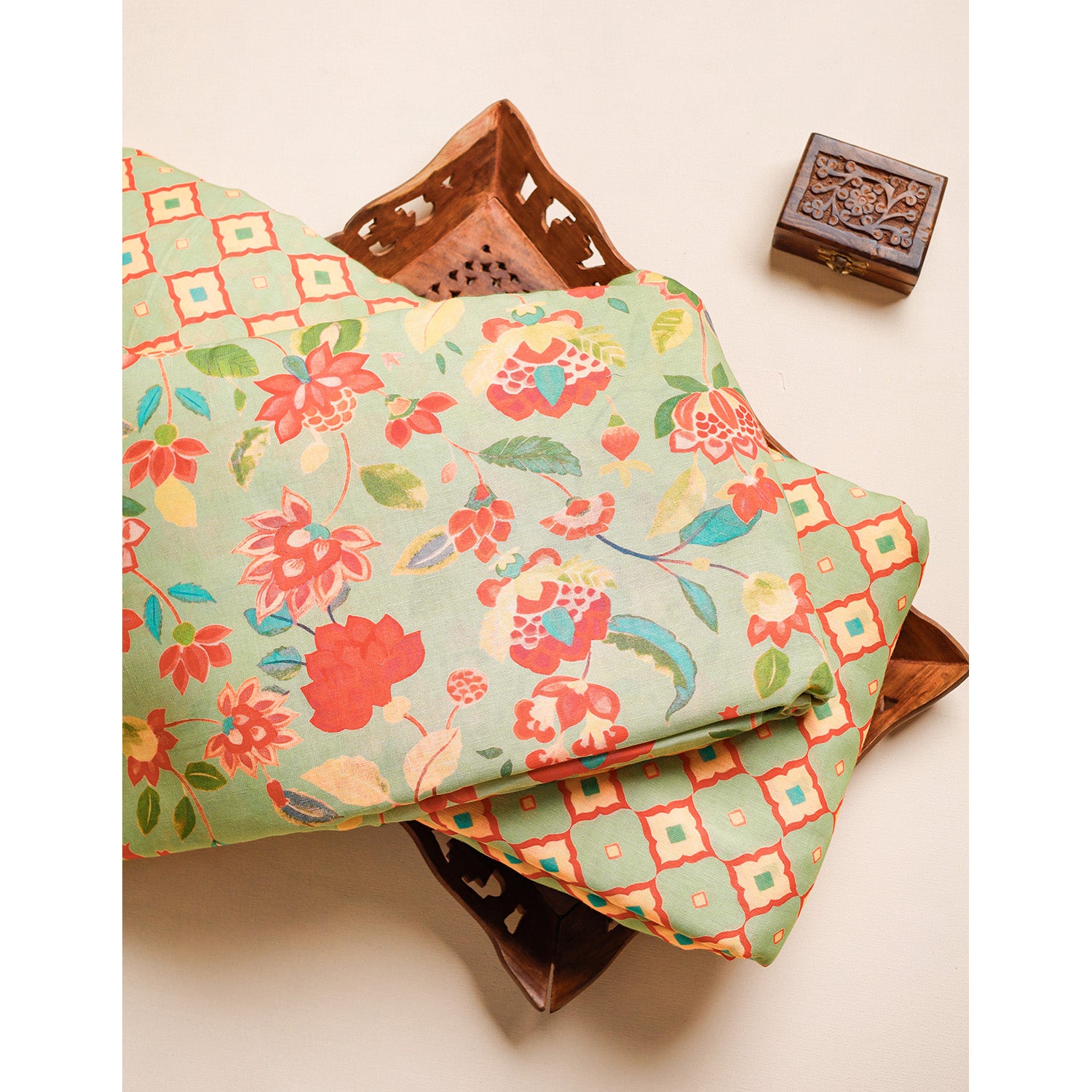 PURE LINEN SILK PRINTED FABRICS