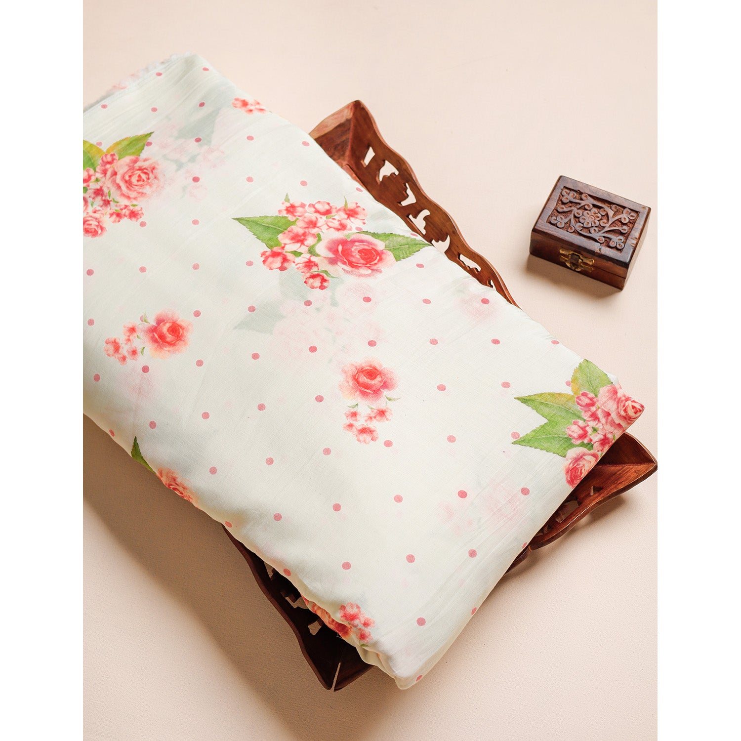 PURE LINEN SILK PRINTED FABRIC