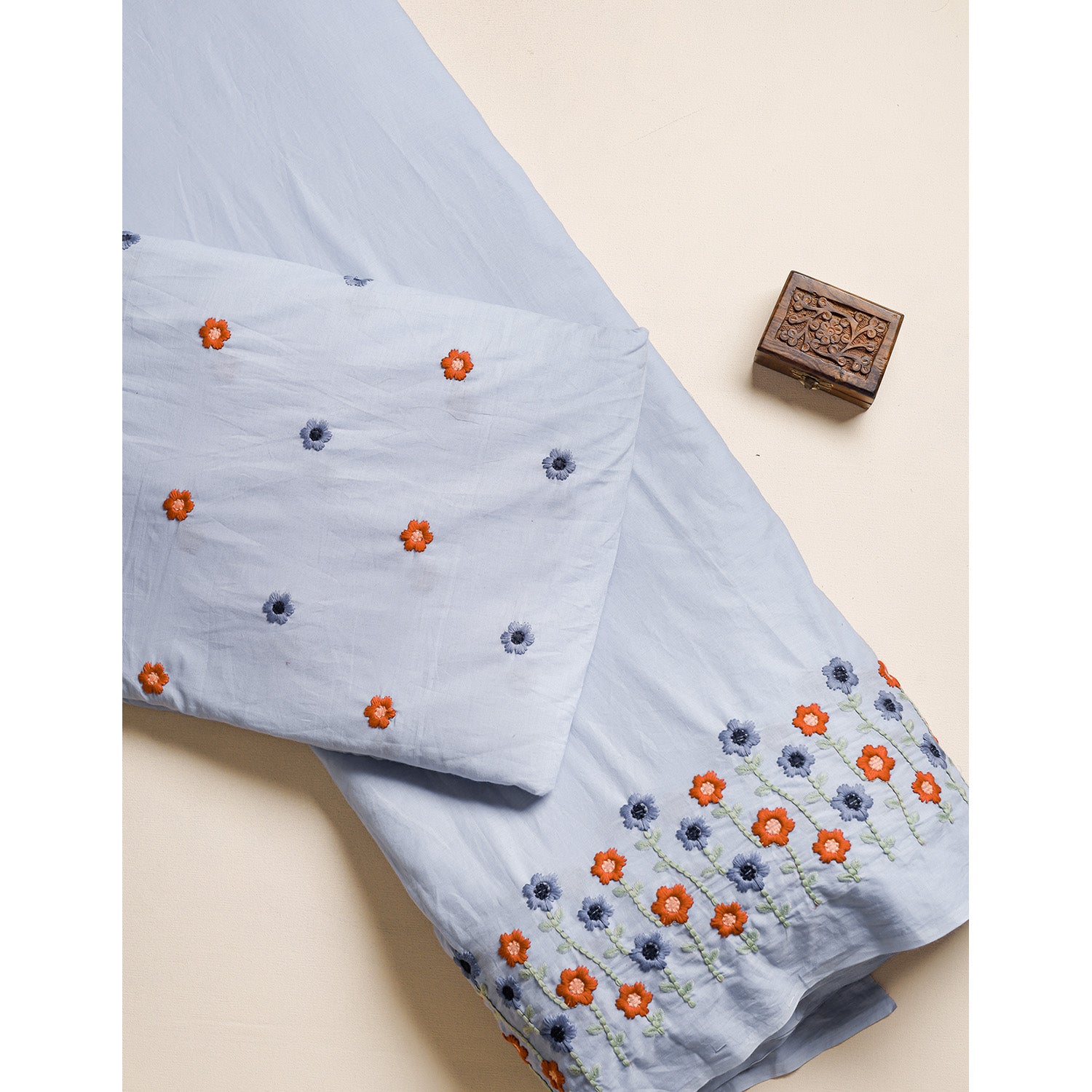 PURE COTTON EMBROIDERED FABRICS