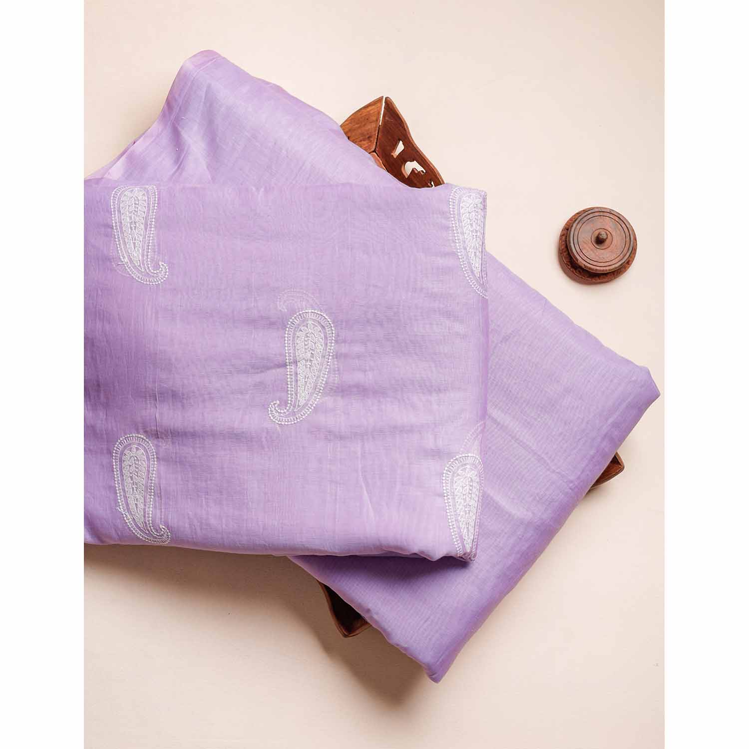 MALAI CHANDERI EMBROIDERED AND PLAIN FABRICS