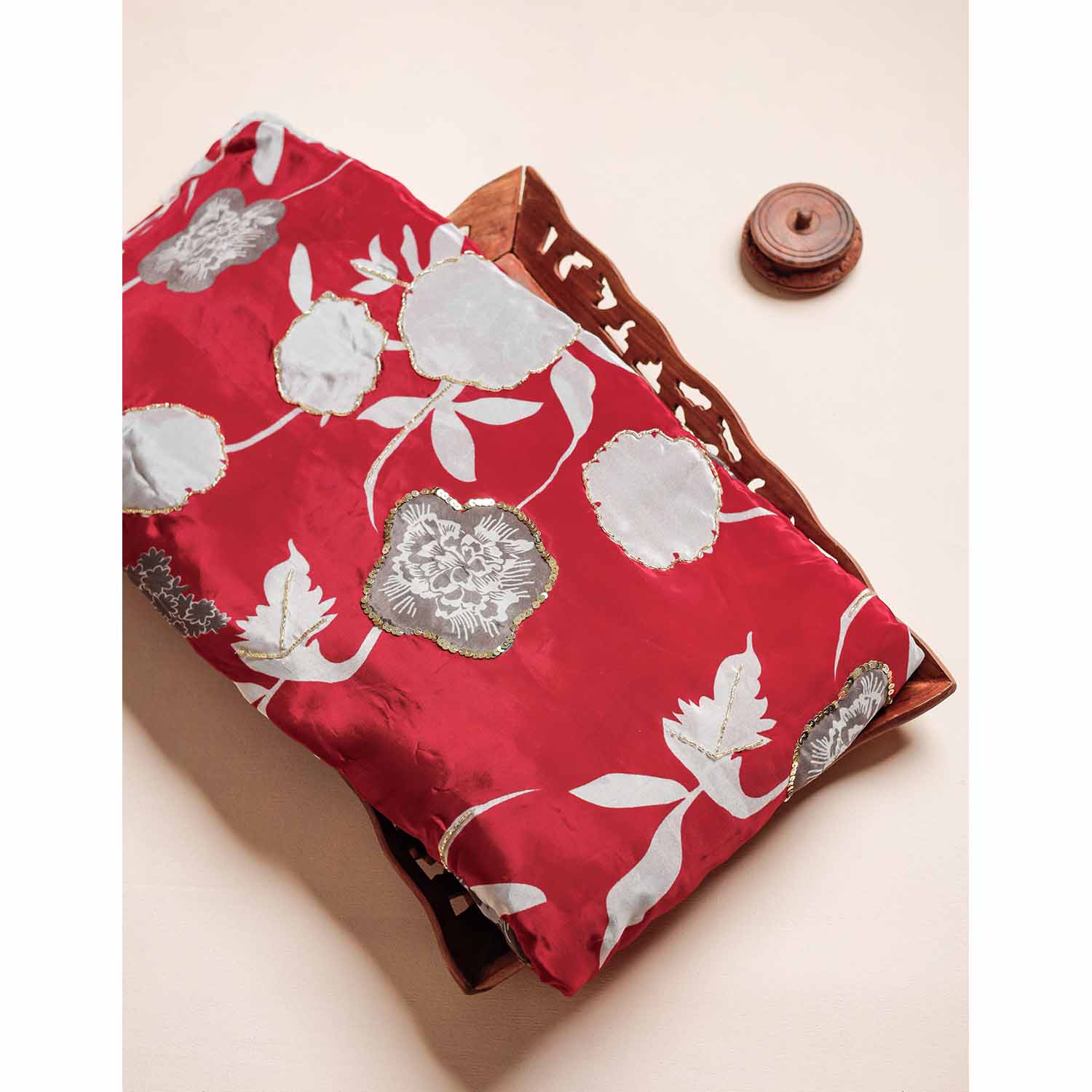 CREPE SILK HANDWORK FABRIC