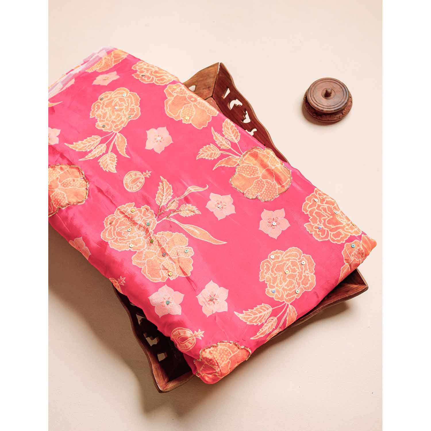 CREPE SILK HANDWORK FABRIC