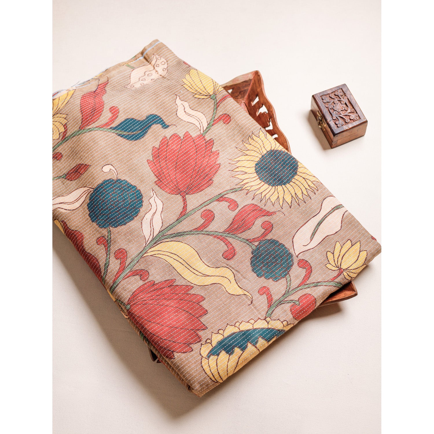 COTTON KANTHA PRINTED FABRIC