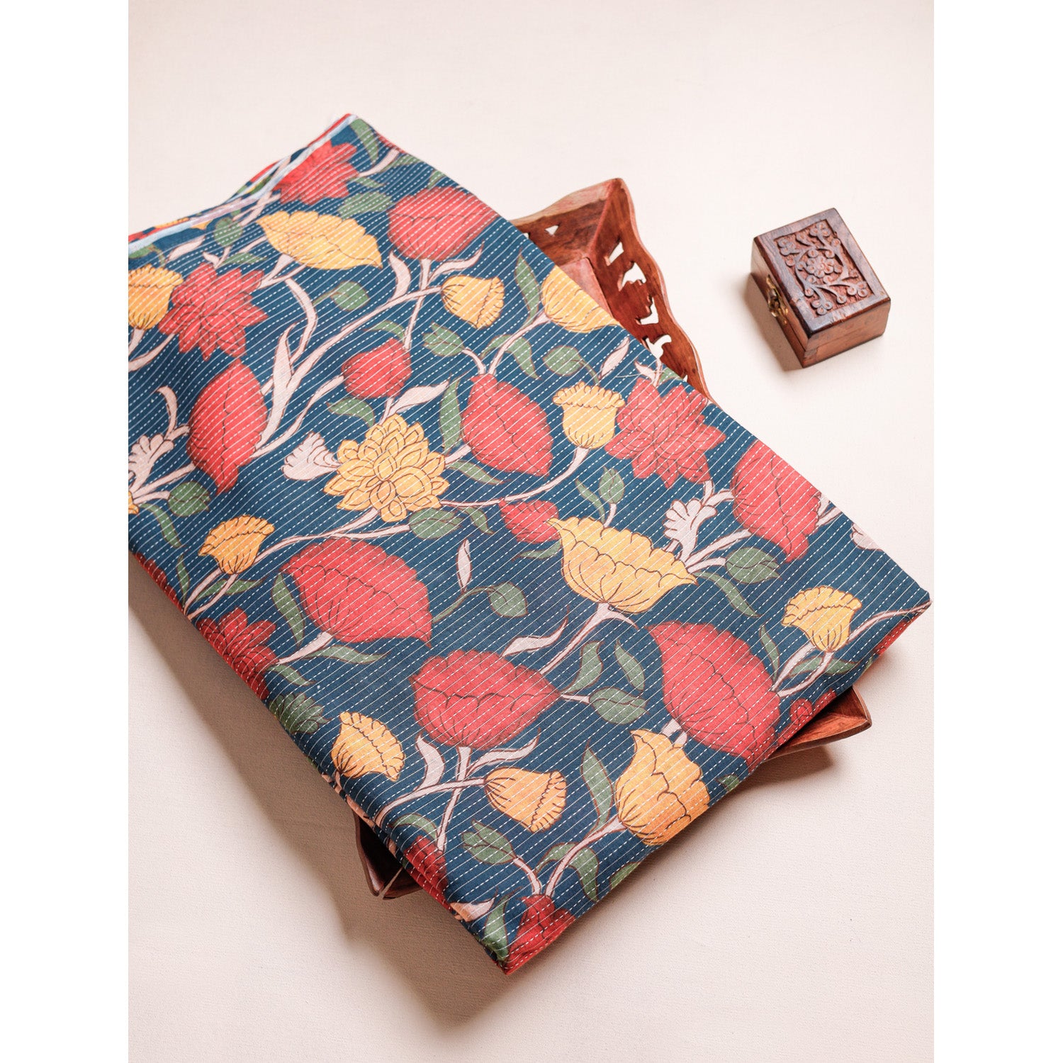 COTTON KANTHA PRINTED FABRIC