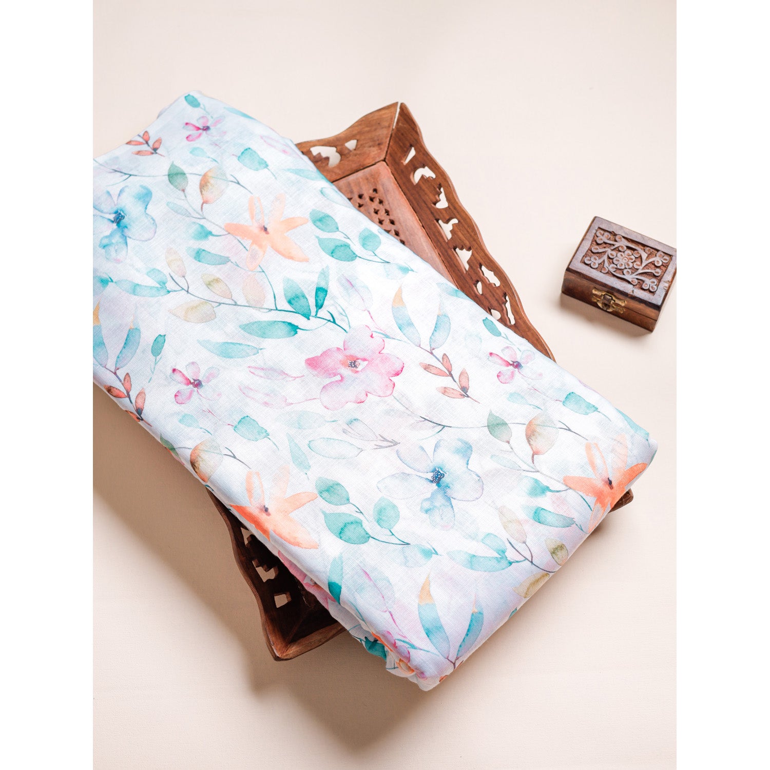 COTTON LINEN PRINTED FABRIC