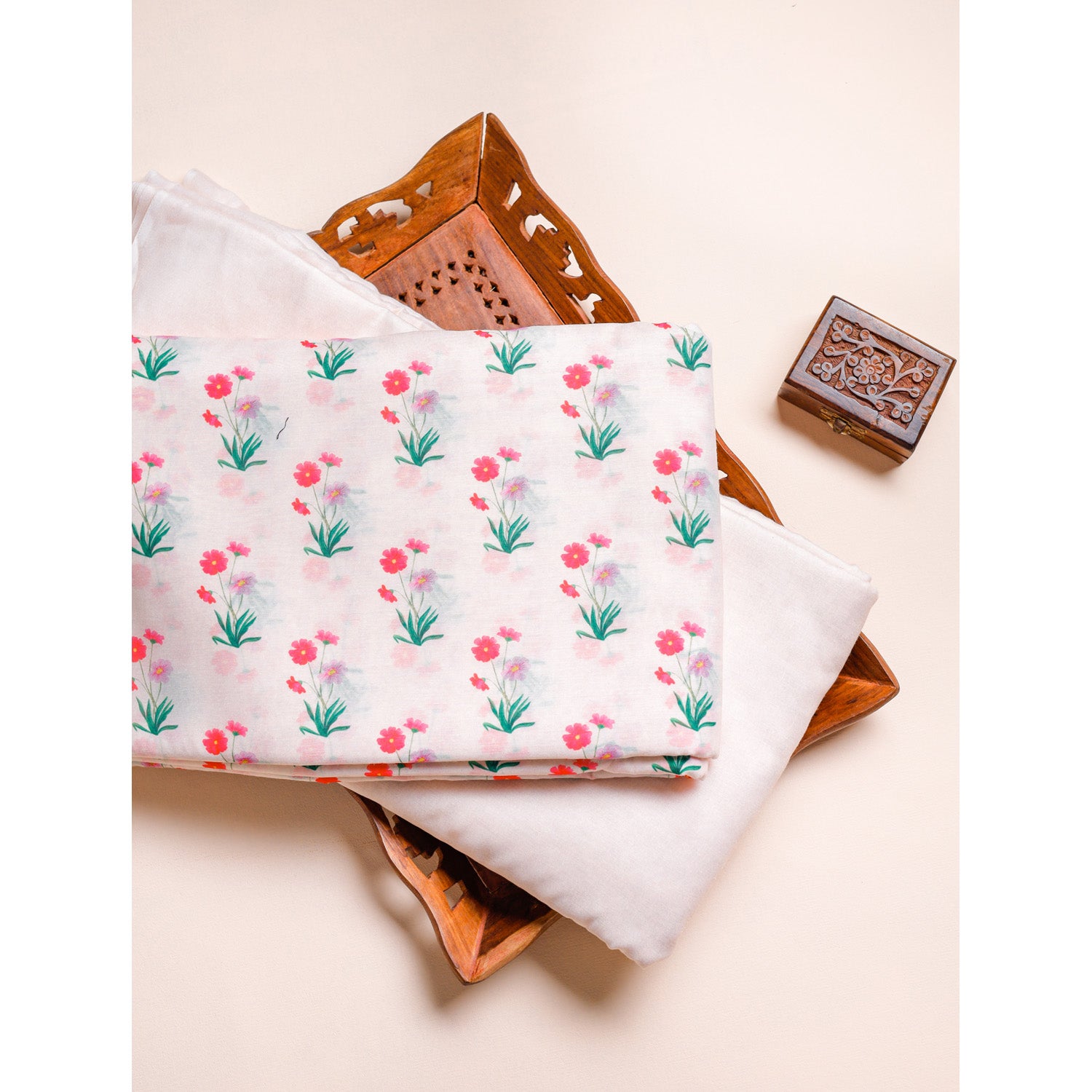 SOFT CHANDERI SILK PRINTED FABRICS